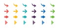 Arrows set icon. Arrows set vector illustration. Arrow icon. Colorful arrow symbols. vector icon. Arrows vector collection. Vector