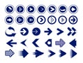Arrows set of icons. Arrow icon. Arrow vector collection. Cursor. Modern simple arrows. Vector illustration.
