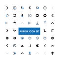 Arrows  set icons. Arrow icon. Arrow vector collection. Arrow. Cursor. Modern simple arrows. Vector illustration Royalty Free Stock Photo