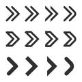 Arrows vector set. Royalty Free Stock Photo