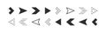 Arrows set. Modern arrow icons. Cursor or arrow signs. Vector illustration Royalty Free Stock Photo