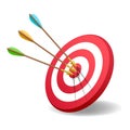Arrows shots in target Royalty Free Stock Photo