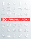 Arrows Signs and Icons Vector Illustration