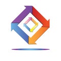 Arrows square logo