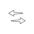 Arrows, switch line icon. Simple, modern flat vector illustration for mobile app, website or desktop app