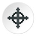 Arrows target icon circle