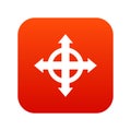 Arrows target icon digital red