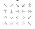Arrows UI Pixel Perfect Well-crafted Vector Thin Line Icons