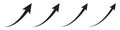 Arrows up. Curved arrow icon. Arrow pointer icon. Set of arrows. Black arrow icons.