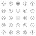Arrows variety outline icons set