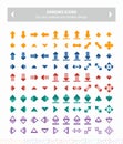 Arrows vector icons - colorful