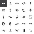 Arrows vector icons set Royalty Free Stock Photo