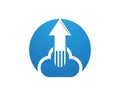 Arrows vector illustration icon Logo Template design Royalty Free Stock Photo