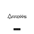 Arrows - vector logo with cursor. Original lettering with arows.