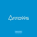 Arrows - vector logo. Original lettering with arows.