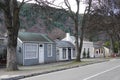 Historical houses in Arrowtown, New Zealand Royalty Free Stock Photo