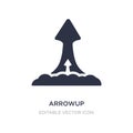 arrowup icon on white background. Simple element illustration from Other concept Royalty Free Stock Photo