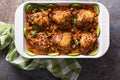 Arroz con pollo in a baking dish Royalty Free Stock Photo