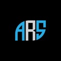 ARS letter logo design on black background.ARA creative initials letter logo concept.ARS letter design