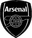 Arsenal logo icon isolated on white Royalty Free Stock Photo