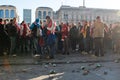 Arsenal London fans preparing for football match Royalty Free Stock Photo