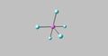 Arsenic pentafluoride molecular structure isolated on grey