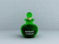 Arsenic Poison bottle with white wall Royalty Free Stock Photo