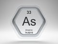 Arsenic symbol hexagon frame