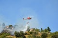 An arson attack on the mountains Prenestini of Castel San Pietro - Lazio Royalty Free Stock Photo