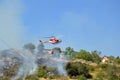 An arson attack on the mountains Prenestini of Castel San Pietro - Lazio Royalty Free Stock Photo