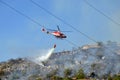 An arson attack on the mountains Prenestini of Castel San Pietro - Lazio Royalty Free Stock Photo