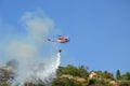 An arson attack on the mountains Prenestini of Castel San Pietro - Lazio Royalty Free Stock Photo