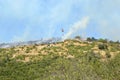 An arson attack on the mountains Prenestini of Castel San Pietro - Lazio Royalty Free Stock Photo