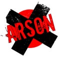 Arson rubber stamp Royalty Free Stock Photo