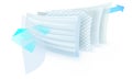 internal view of three layer mask to stop dust and germs particle Royalty Free Stock Photo
