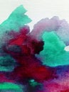 Watercolor art background abstract sky cloudstextured wet wash blurred dye Royalty Free Stock Photo