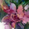 Watercolor art abstract background floral exotic flower texture wet wash blurred fantasy Royalty Free Stock Photo