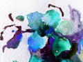 Watercolor art abstract background floral flower texture wet wash blurred fantasy Royalty Free Stock Photo