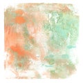 Art Abstract color acrylic and watercolor monotype painting. Gel printing plate. Canvas texture background. Isolated on white