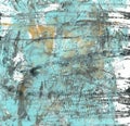 Art Abstract color acrylic and watercolor square monotype smear painting. Gel printing plate. Canvas stain texture background
