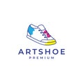 Art abstract cool shoes logo design Royalty Free Stock Photo
