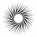 Art abstract design element sunray burst monochrome circle spiral effect vector for web and print