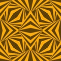 Art abstract geometric african yellow brown pattern