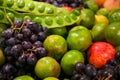 Art abstract market background fruits on a wooden background, Fruits on the market