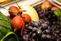 Art abstract market background fruits on a wooden background, Fruits on the market