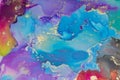 Art Abstract paint blots background. Alcohol ink colors. Marble texture Royalty Free Stock Photo
