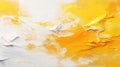 Art abstract texture, white and yellow brush strokes of oil paint, background. Copy space. Royalty Free Stock Photo