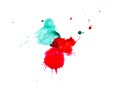 Art abstract water-coloured painted blot. Royalty Free Stock Photo