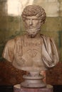 Art of Ancient Rome. Marble bust of Emperor Lucius Verus, third quarter of the 2nd century AD