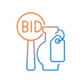 Art auction gradient linear vector icon Royalty Free Stock Photo